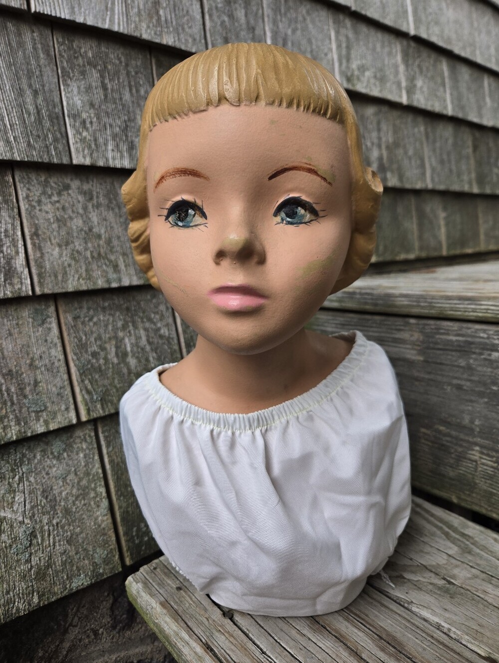 Vintage Mid Century Mannequin Child Girl Bust Art Decor